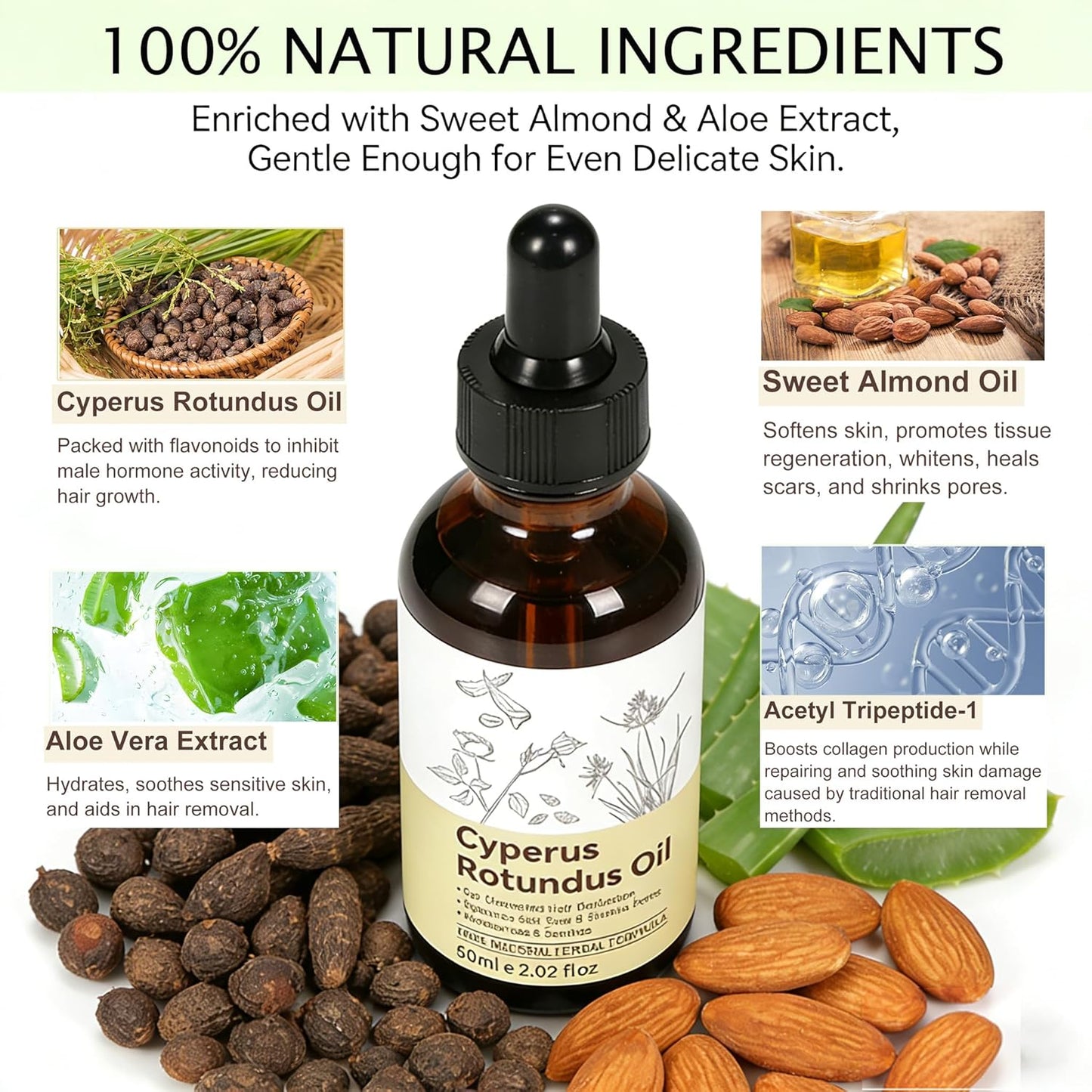 Cyperus Rotundus Oil for Hair Removal