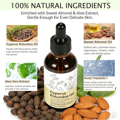 Cyperus Rotundus Oil for Hair Removal