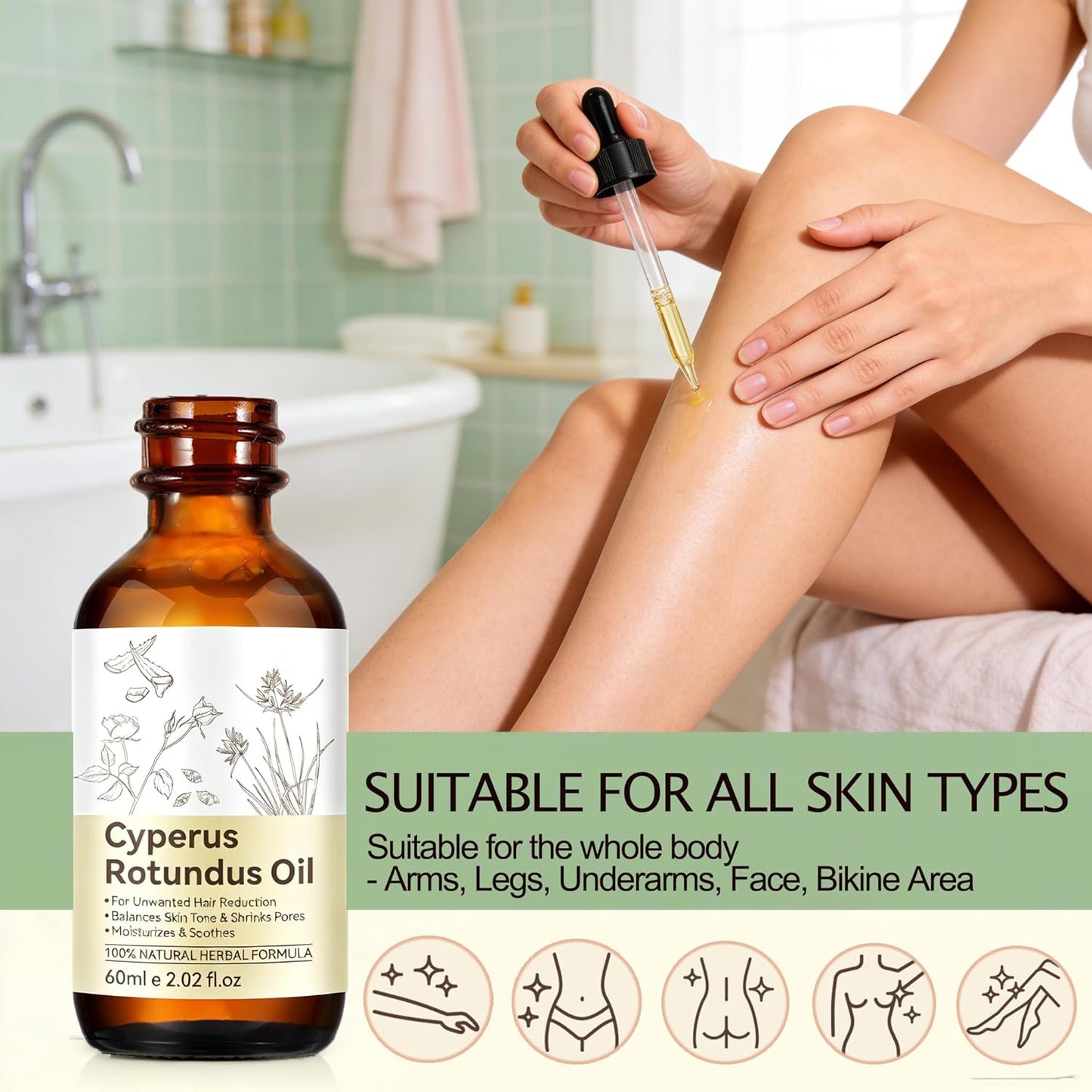 Cyperus Rotundus Oil for Hair Removal